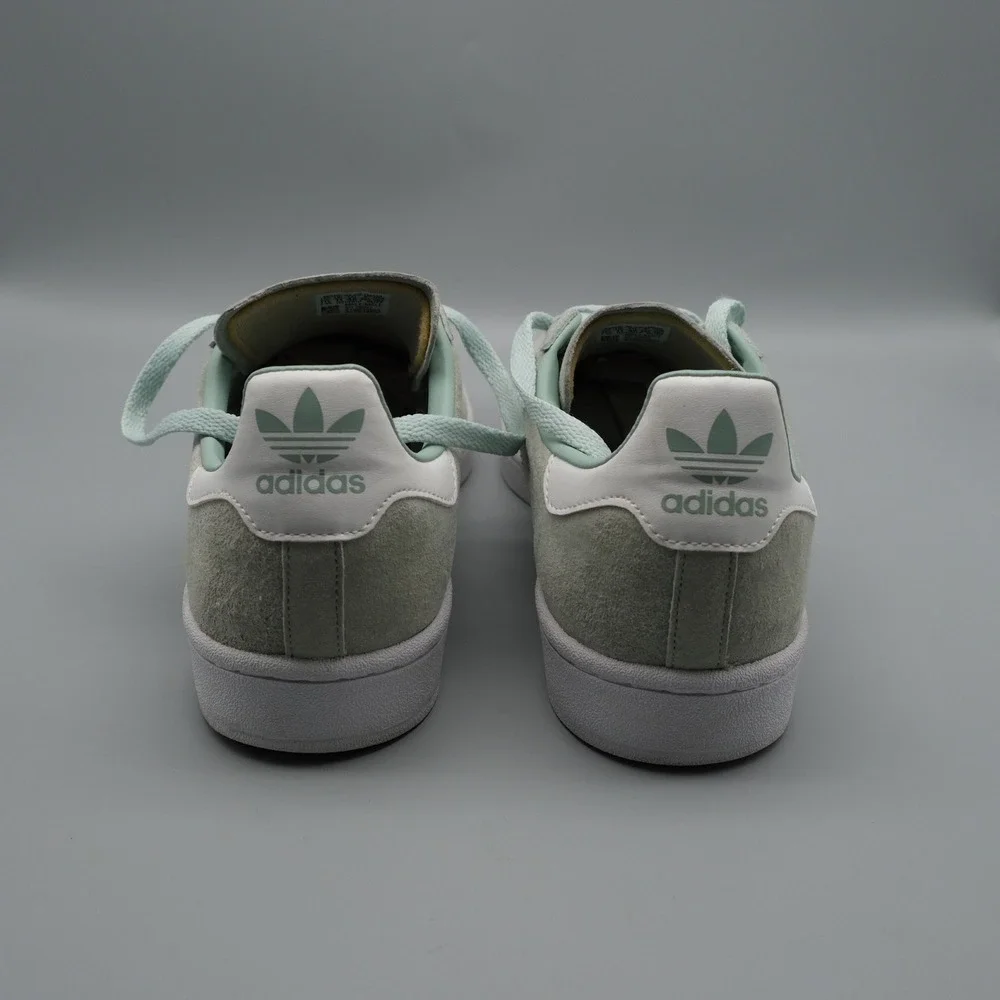Adidas Campus Mens 11.5 Ash Green White Suede Sneakers DB0982